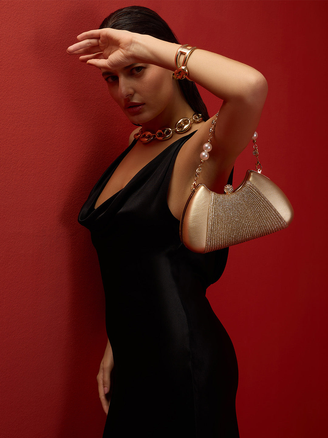 Bexley Small Frame Clutch Gold