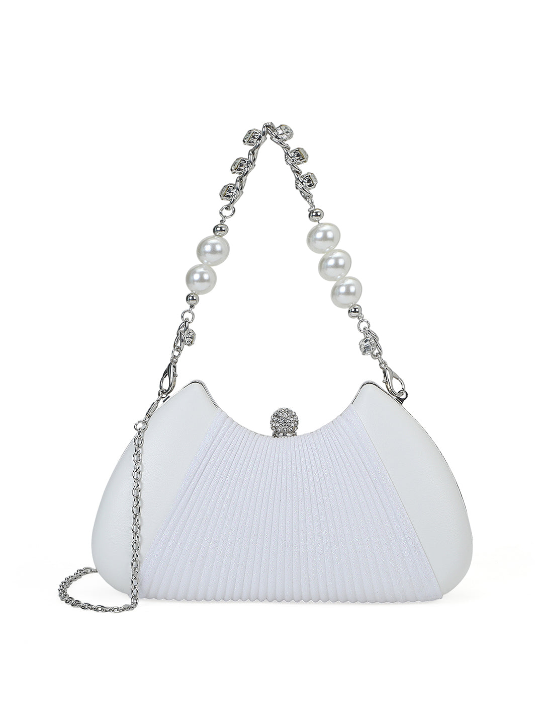 Bexley Small Frame Clutch White