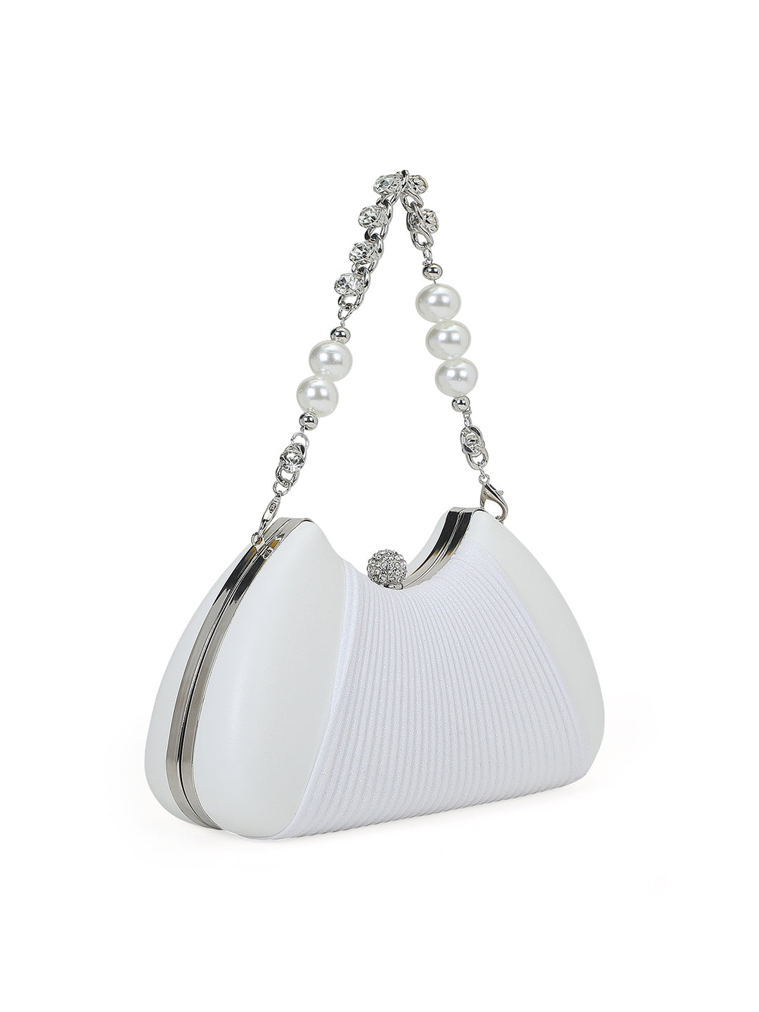 Bexley Small Frame Clutch White