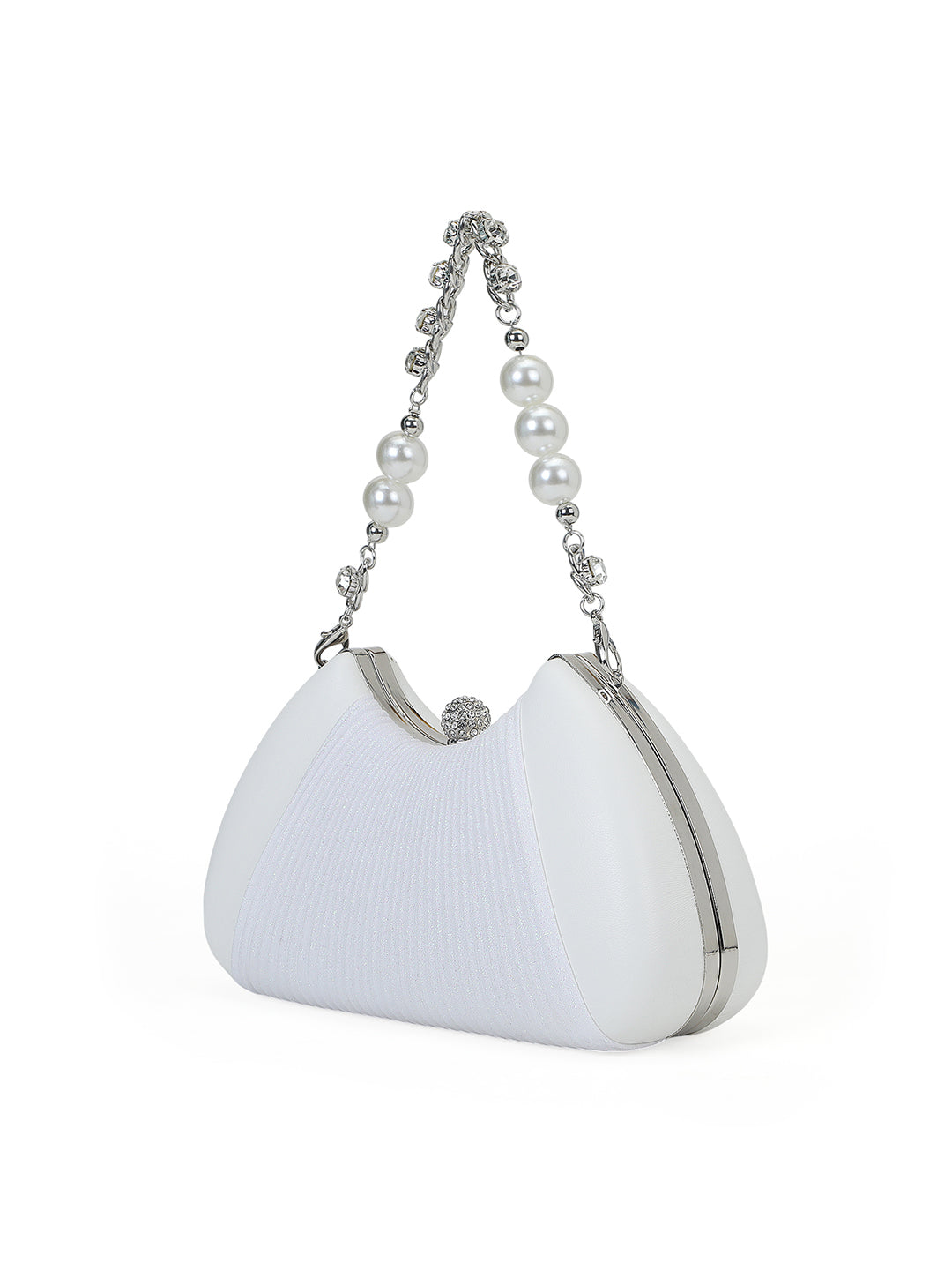 Bexley Small Frame Clutch White