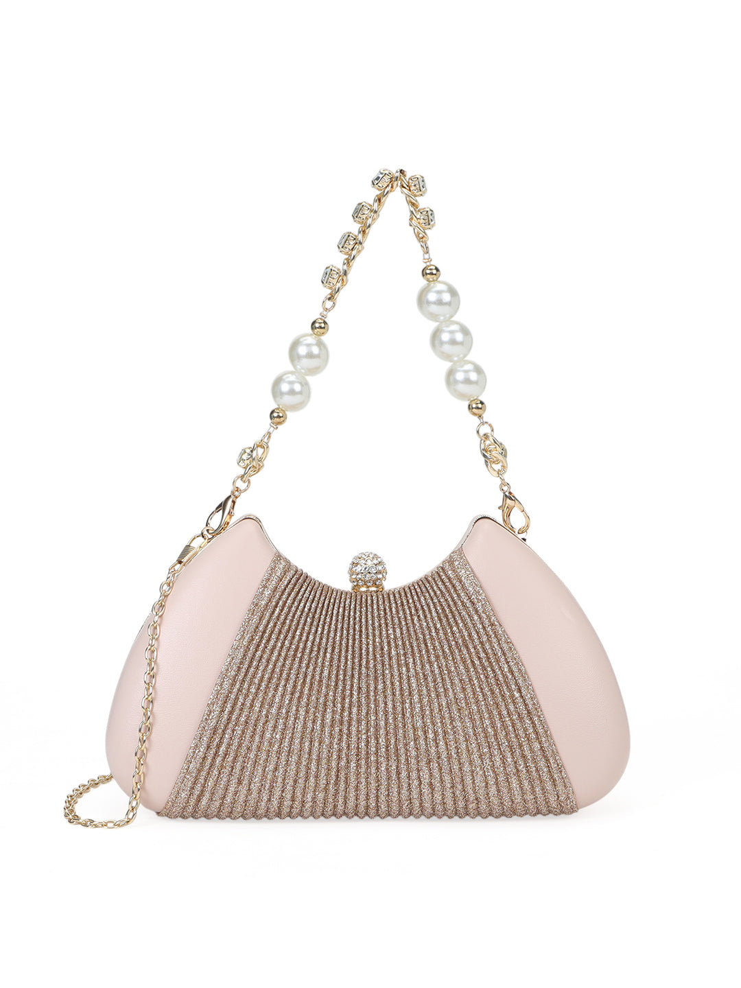 Bexley Small Frame Clutch Metalic Pink