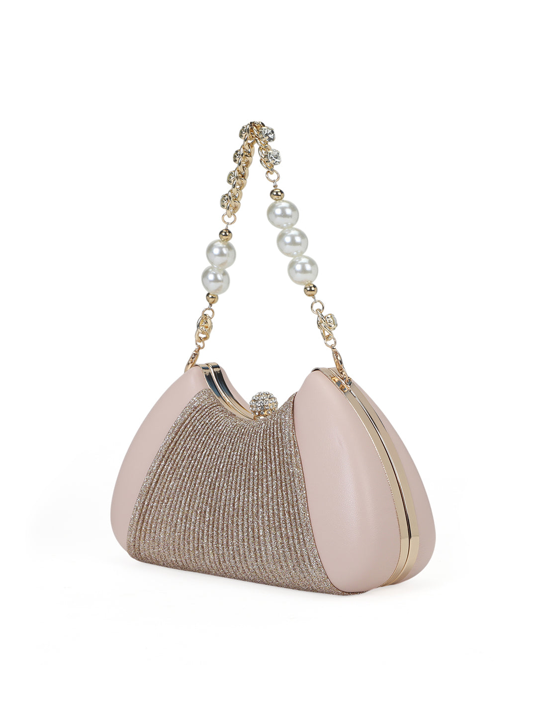 Bexley Small Frame Clutch Metalic Pink