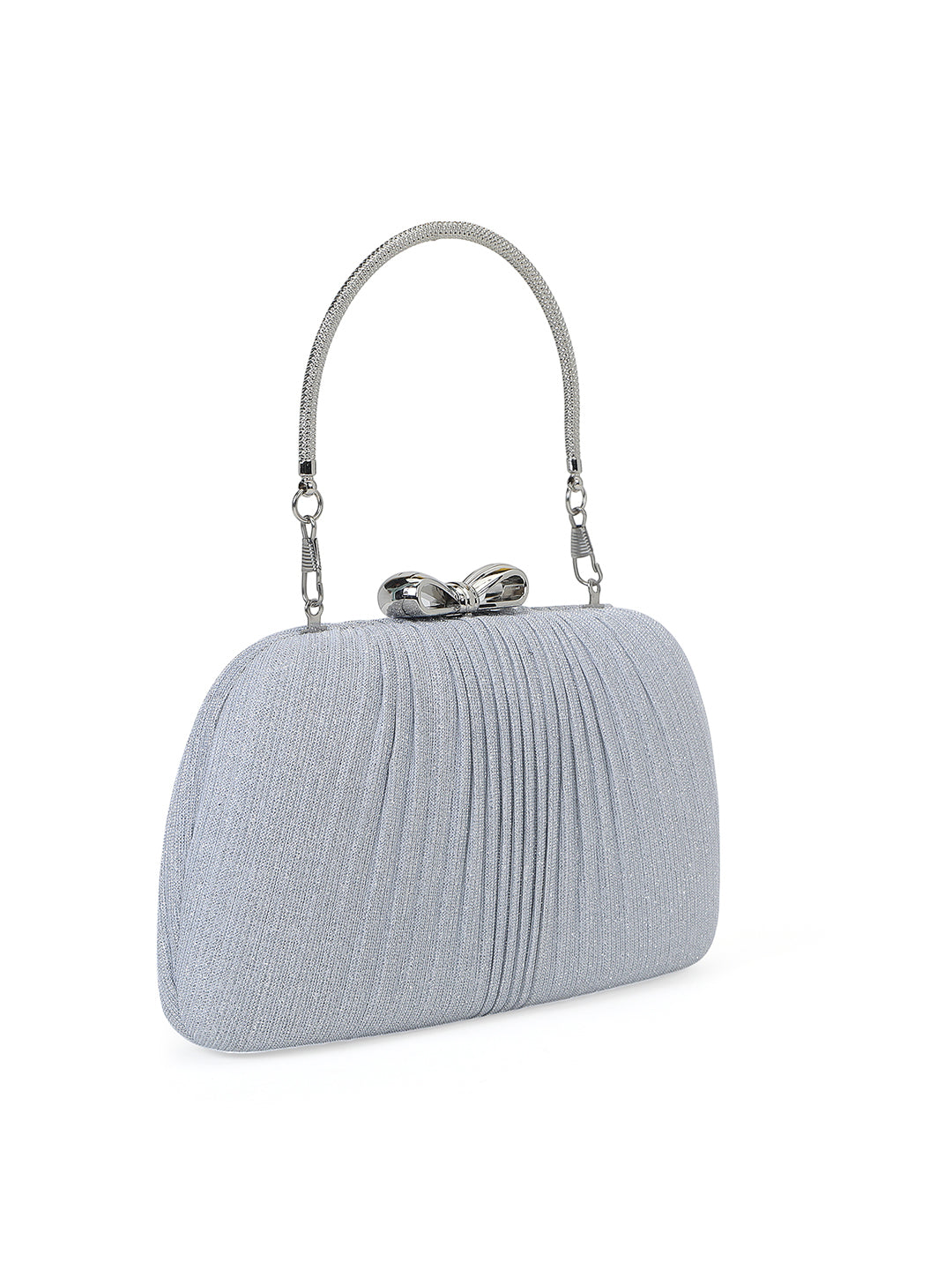 Barnet Small Frame Clutch Silver