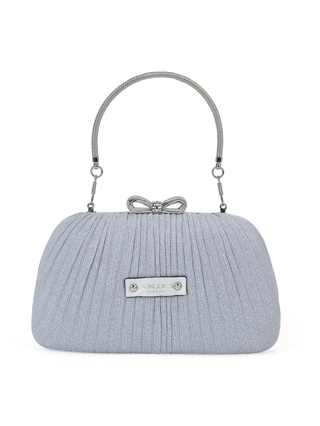 Barnet Small Frame Clutch Silver