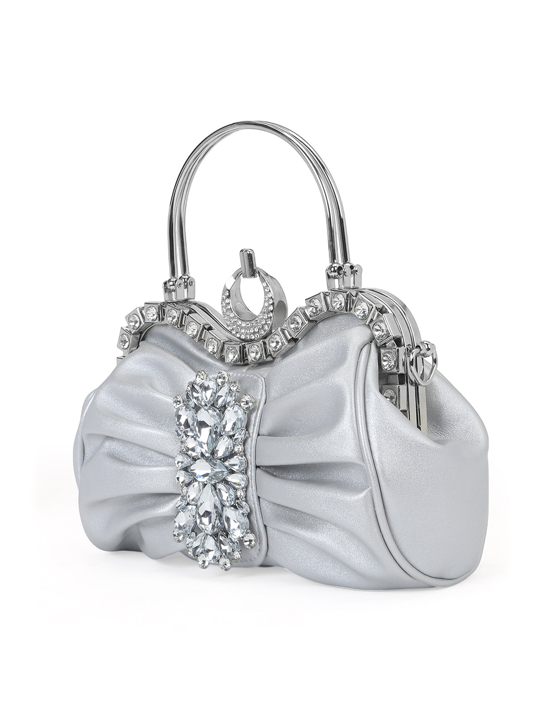 Kingston Small Frame Clutch Silver