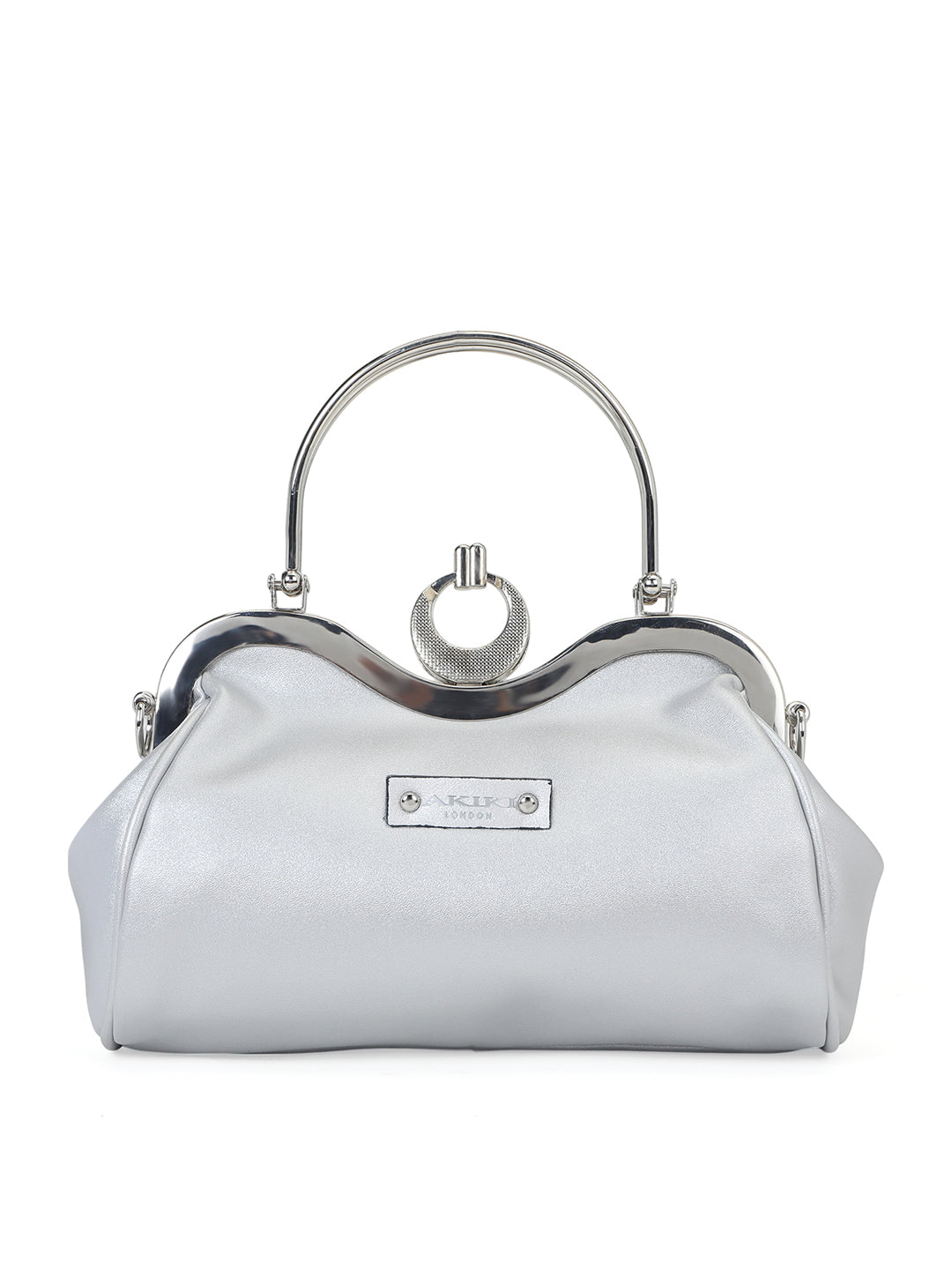 Kingston Small Frame Clutch Silver