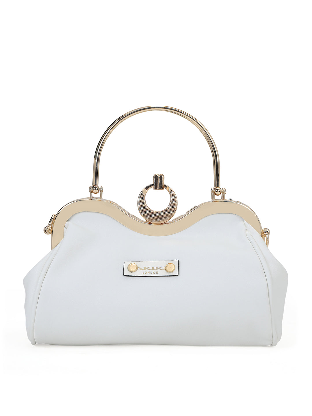 Kingston Small Frame Clutch White