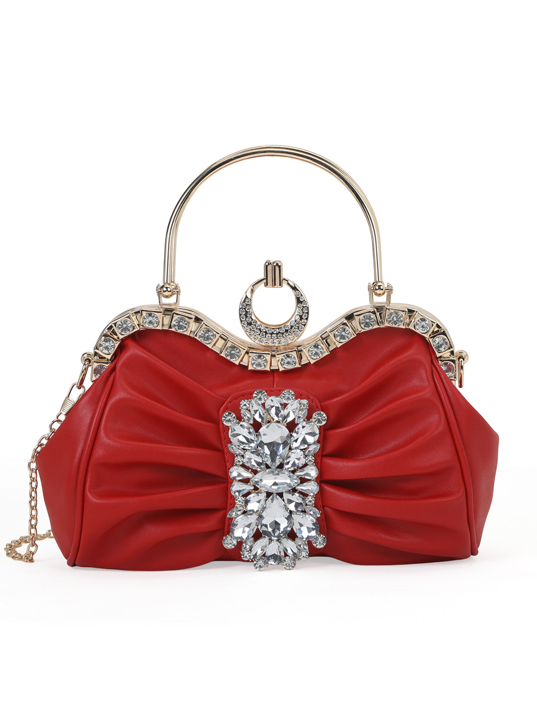 Kingston Small Frame Clutch Red