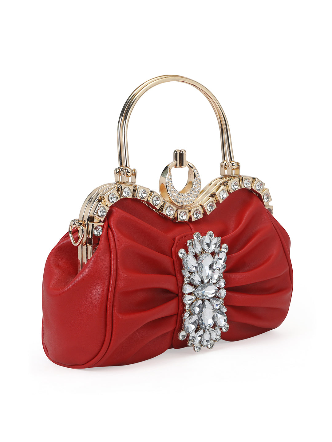 Kingston Small Frame Clutch Red