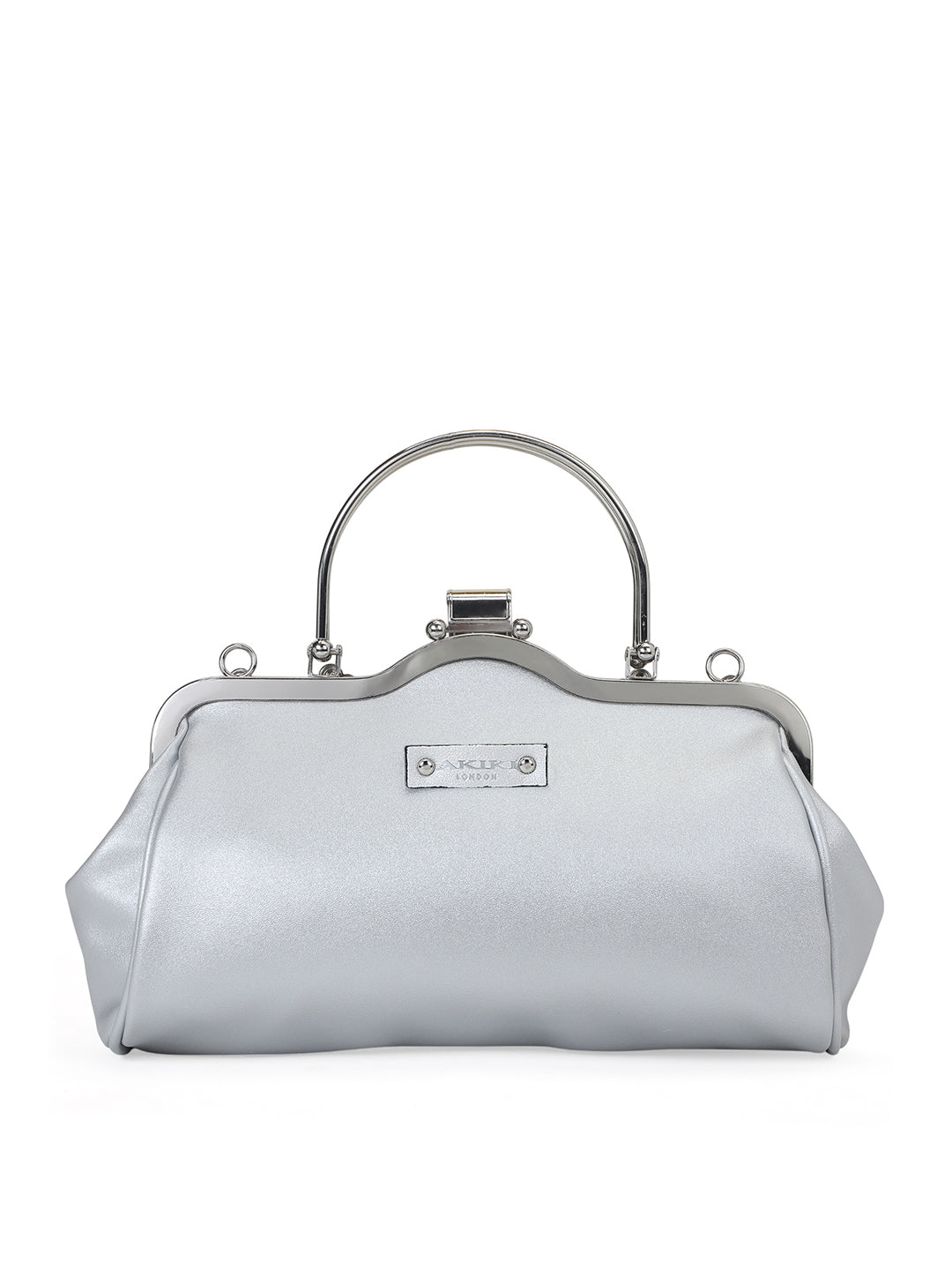 Ealing Small Handle Clutch Silver