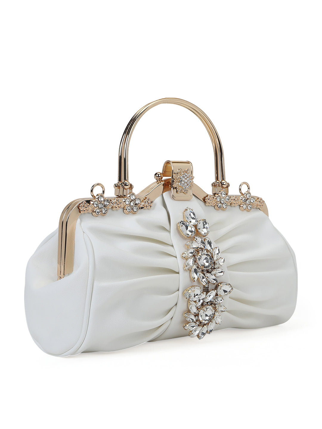 Ealing Small Handle Clutch White