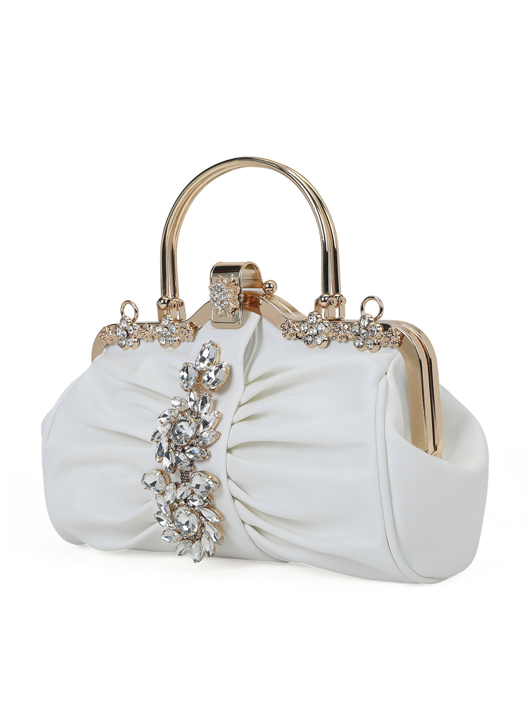 Ealing Small Handle Clutch White