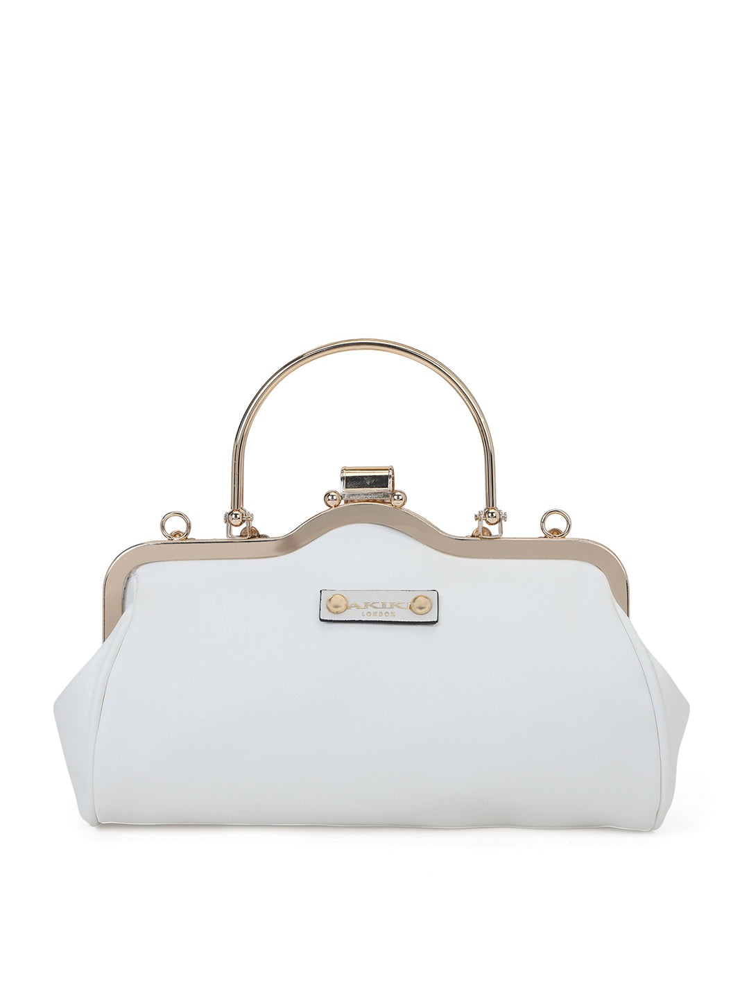 Ealing Small Handle Clutch White