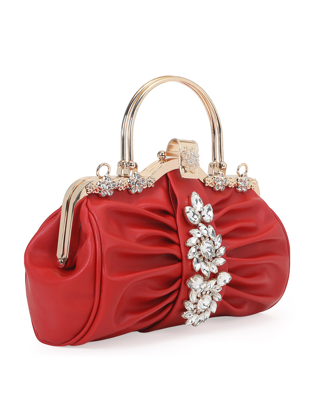 Ealing Small Handle Clutch Red