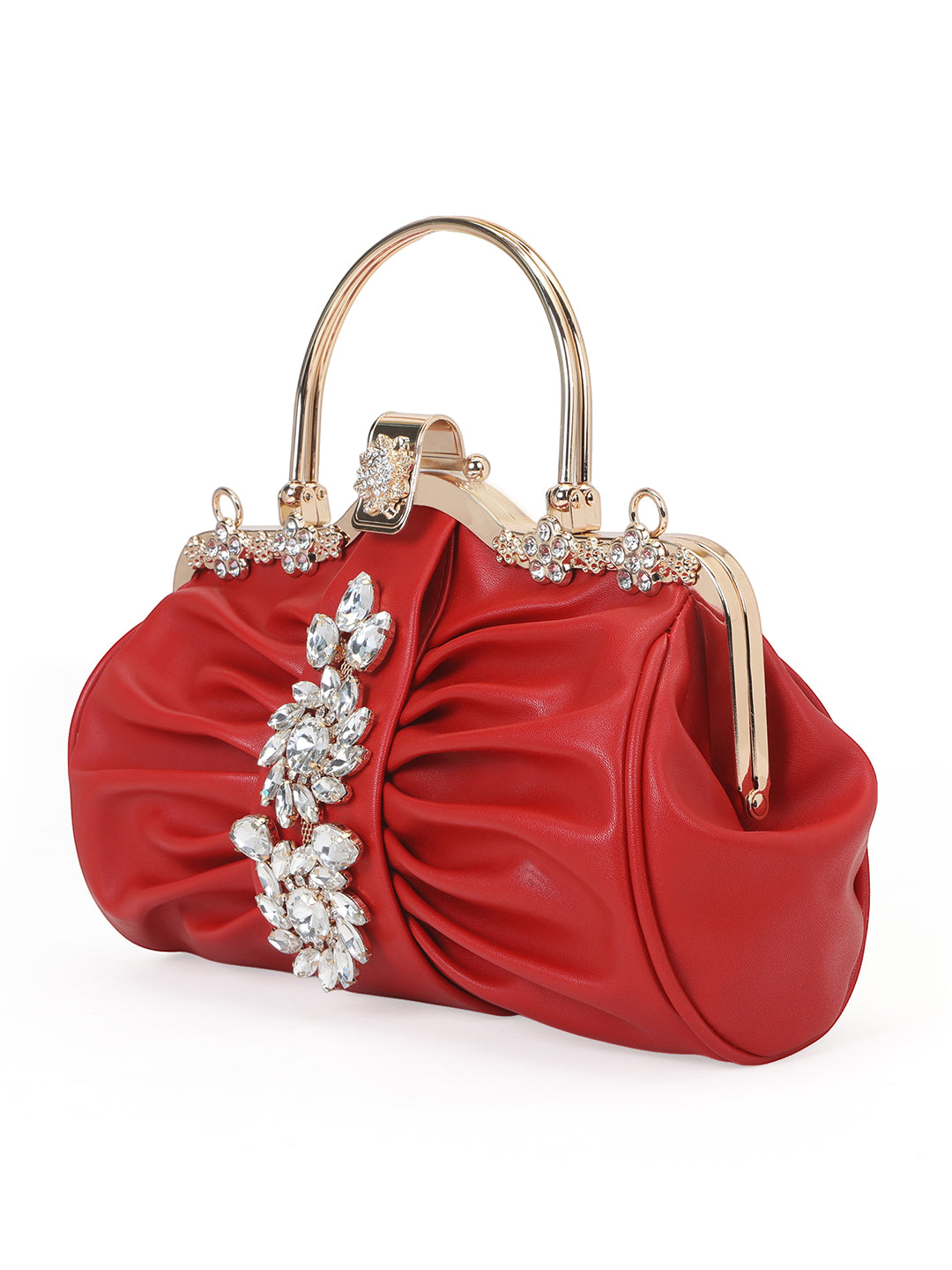 Ealing Small Handle Clutch Red