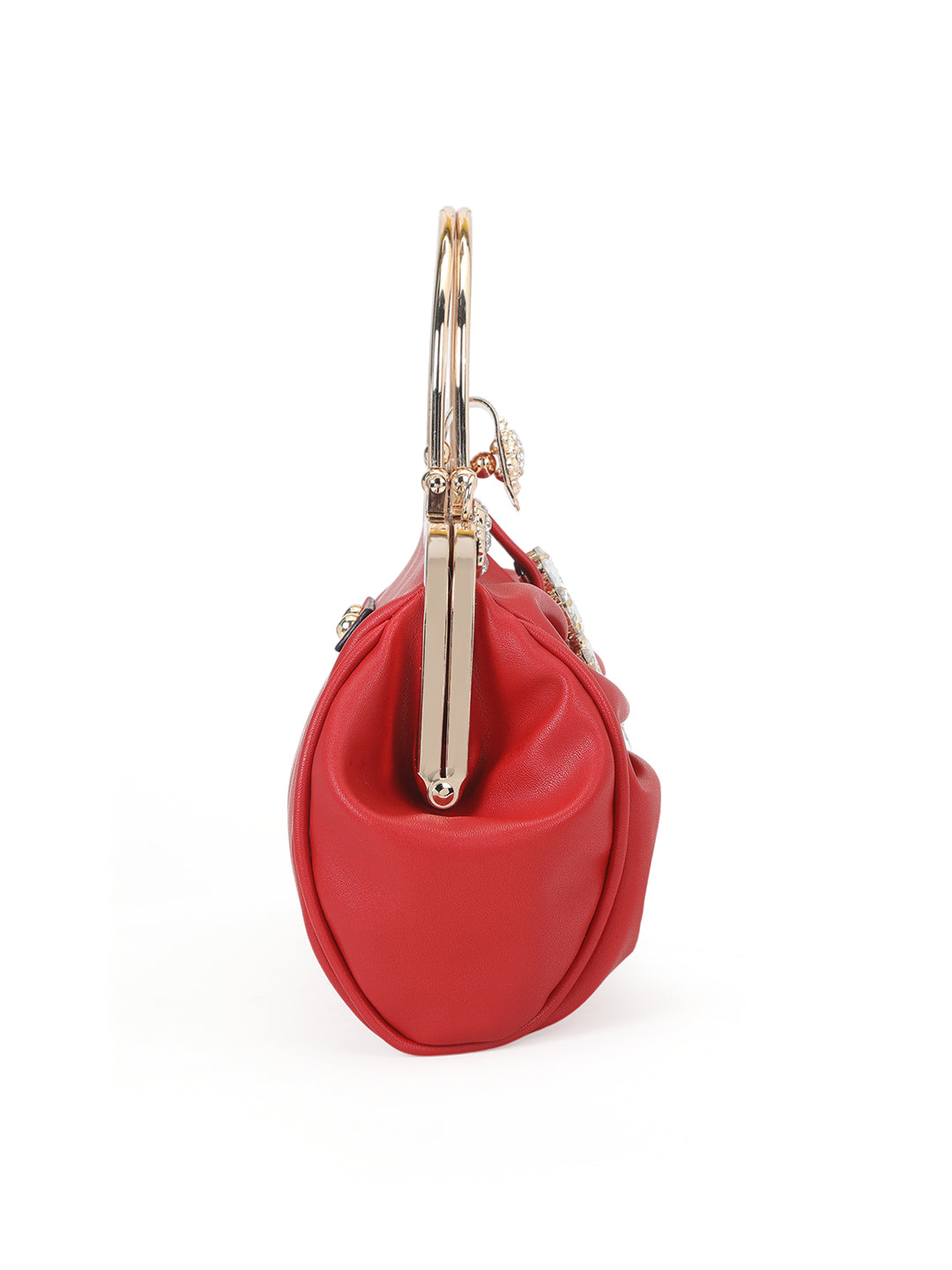 Ealing Small Handle Clutch Red