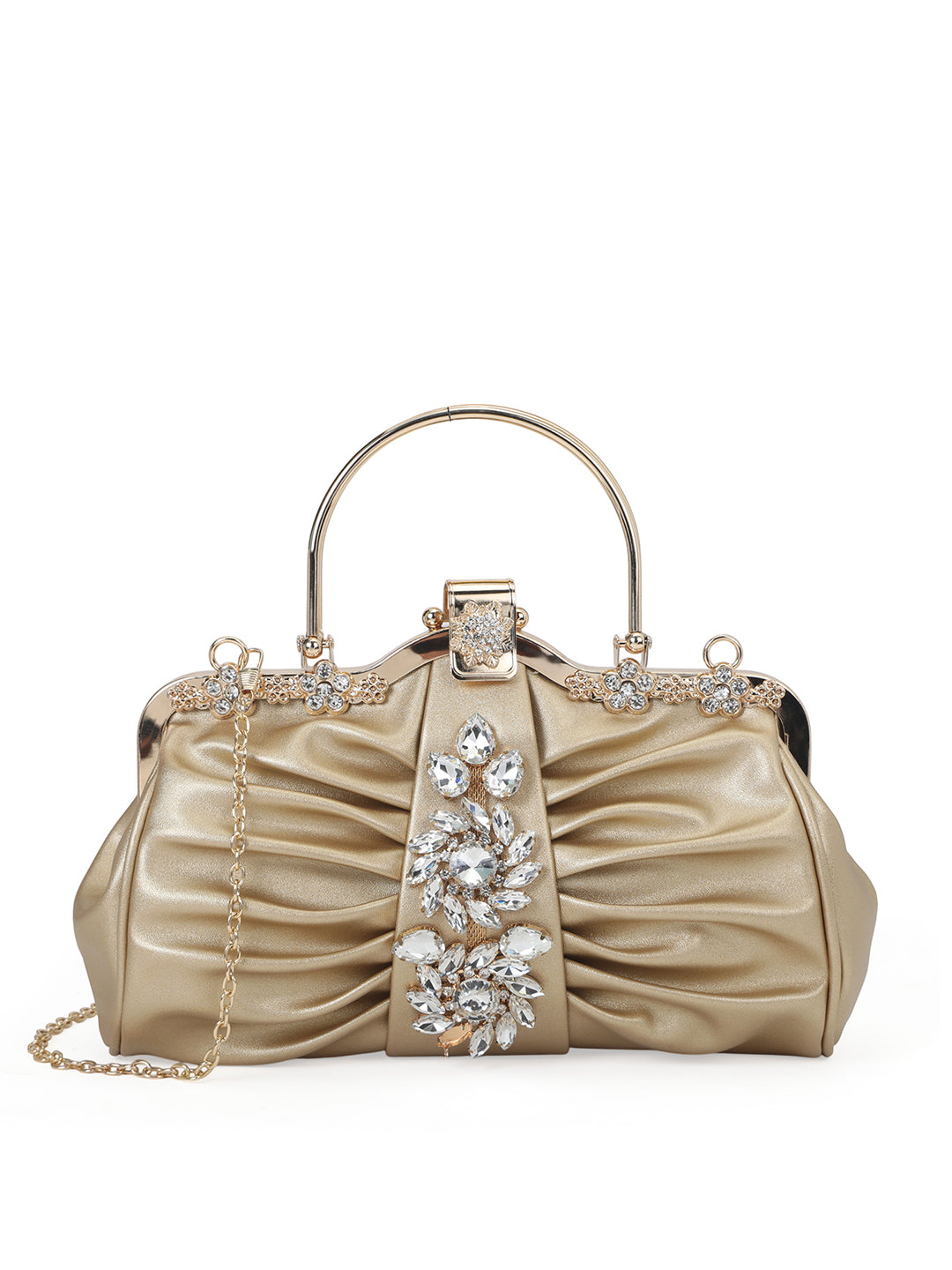 Ealing Small Handle Clutch Rose Gold