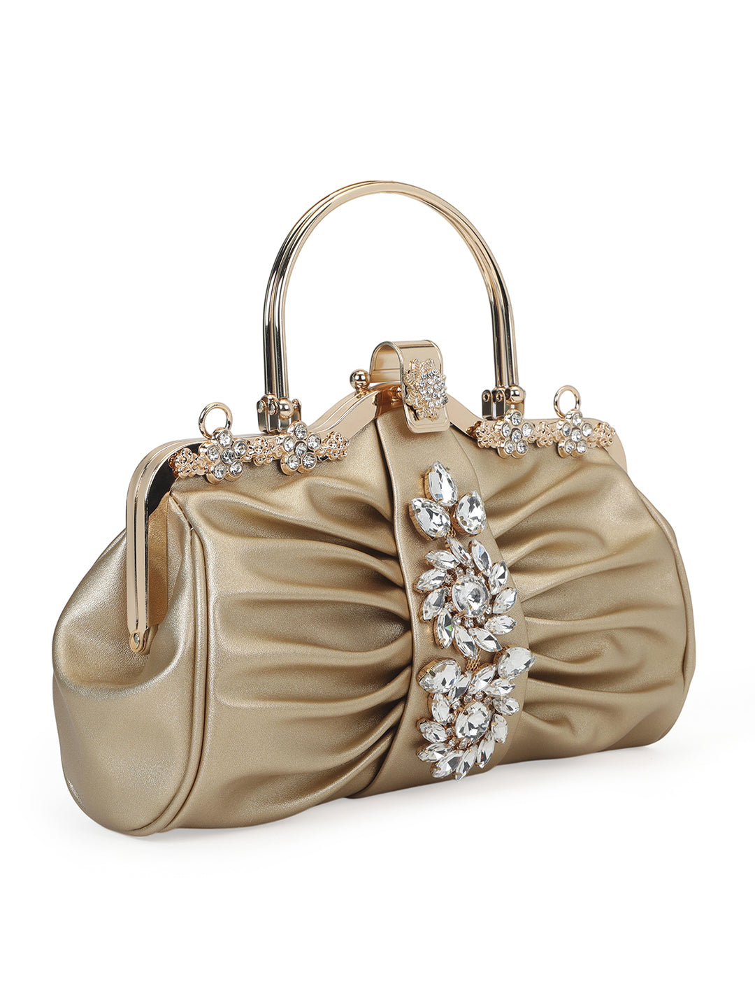 Ealing Small Handle Clutch Rose Gold