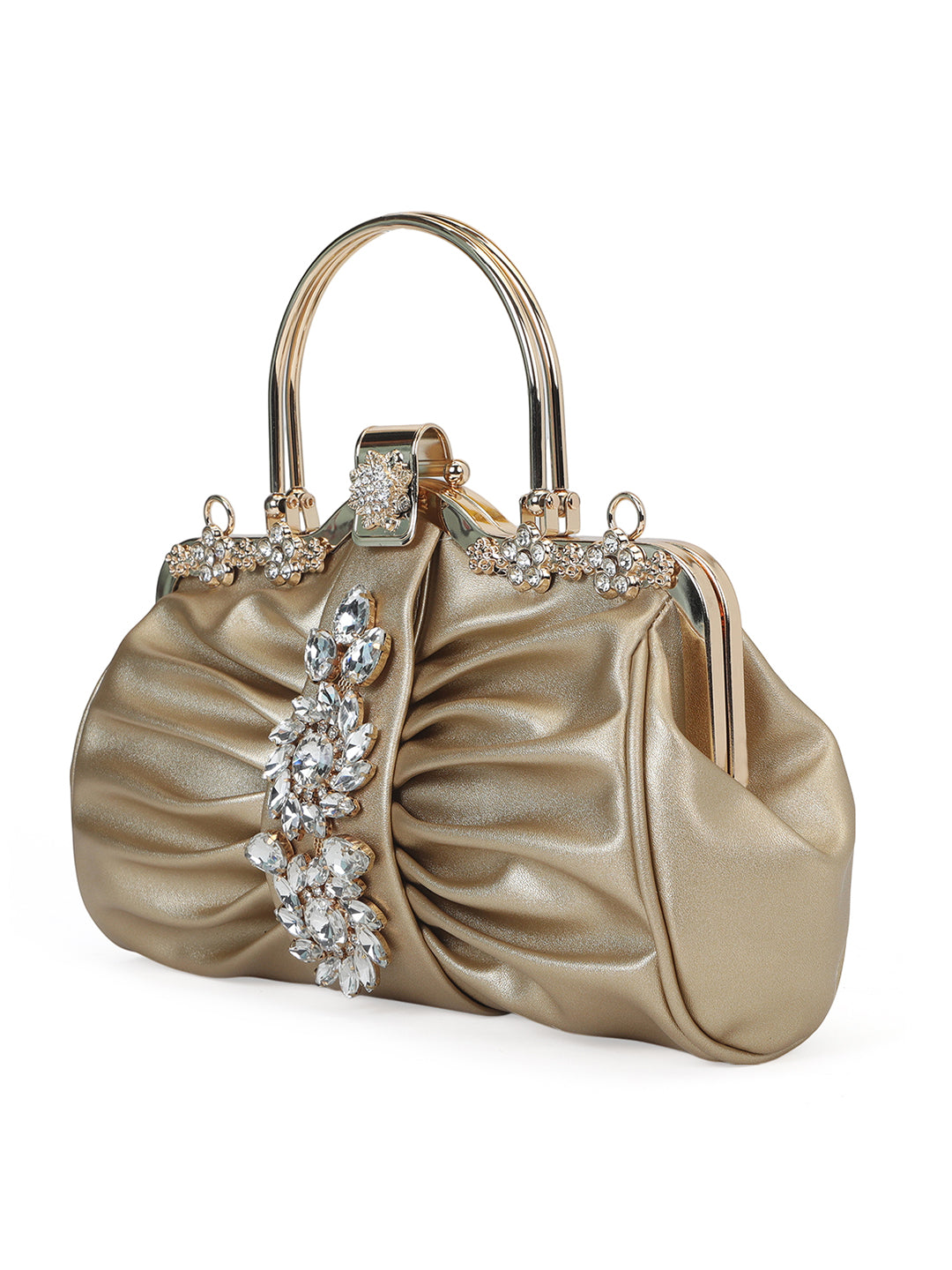 Ealing Small Handle Clutch Rose Gold