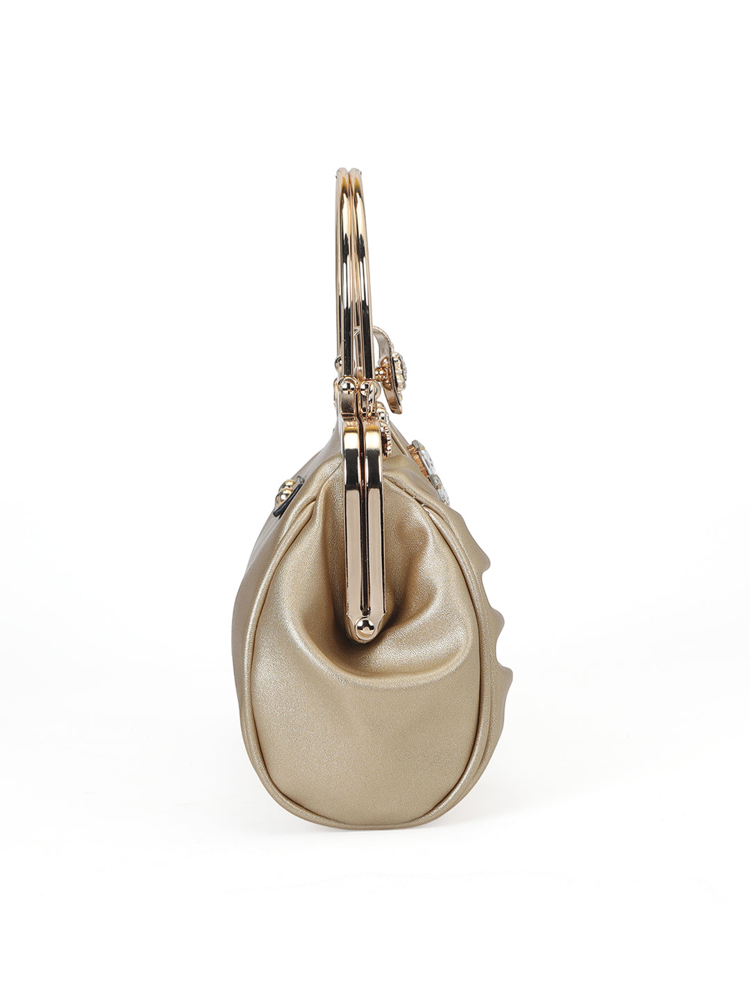 Ealing Small Handle Clutch Rose Gold