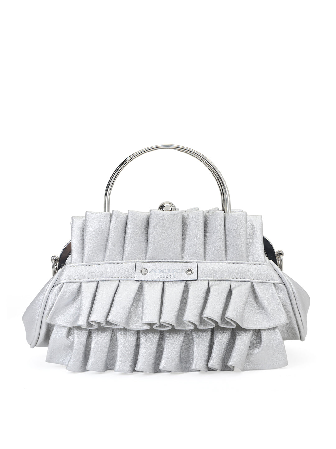 Richmond Small Handle Clutch Silver