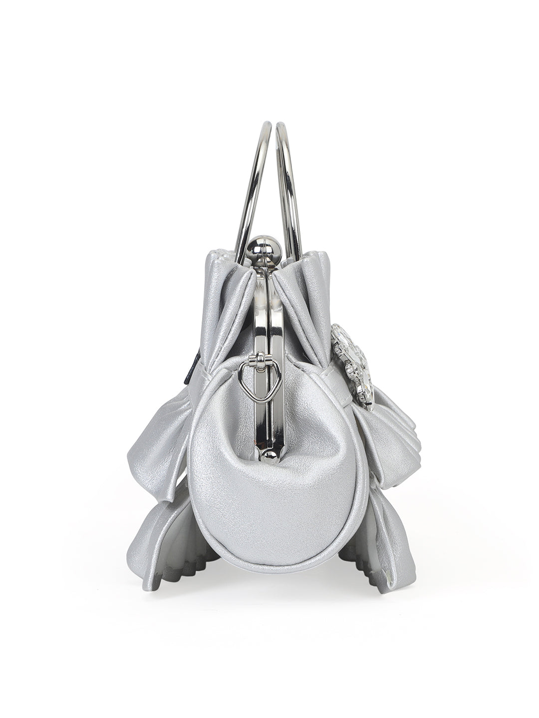 Richmond Small Handle Clutch Silver