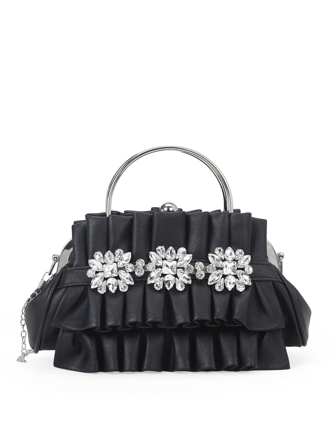 Richmond Small Handle Clutch Black