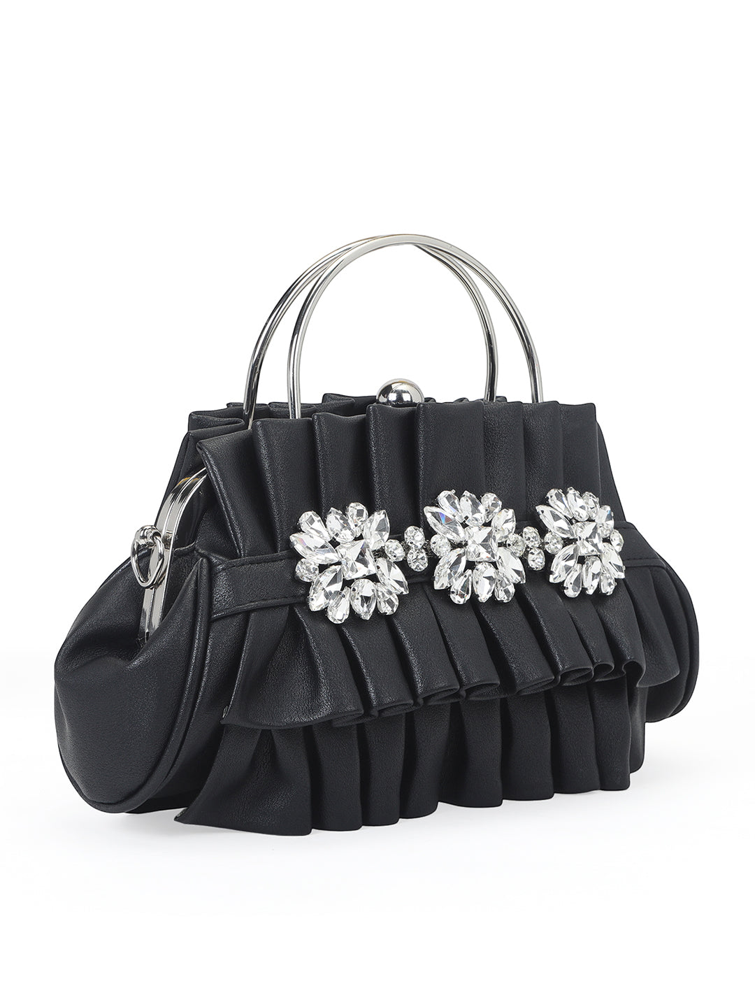 Richmond Small Handle Clutch Black