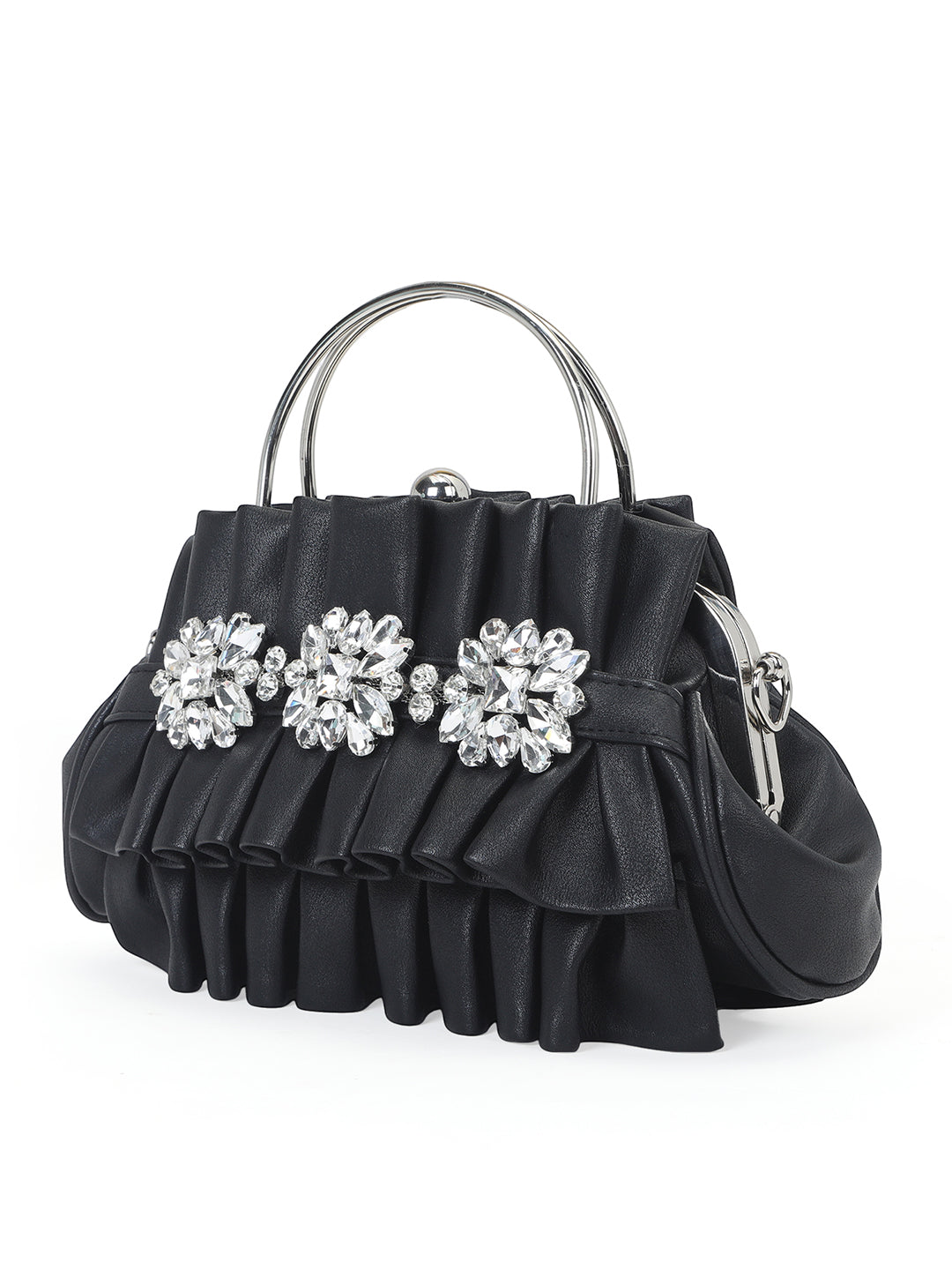 Richmond Small Handle Clutch Black