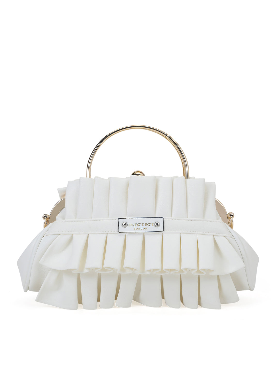 Richmond Small Handle Clutch White