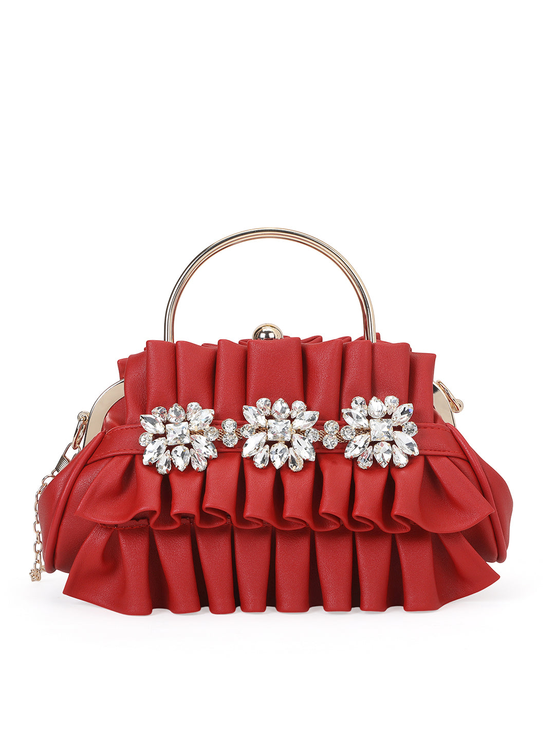 Richmond Small Handle Clutch Red