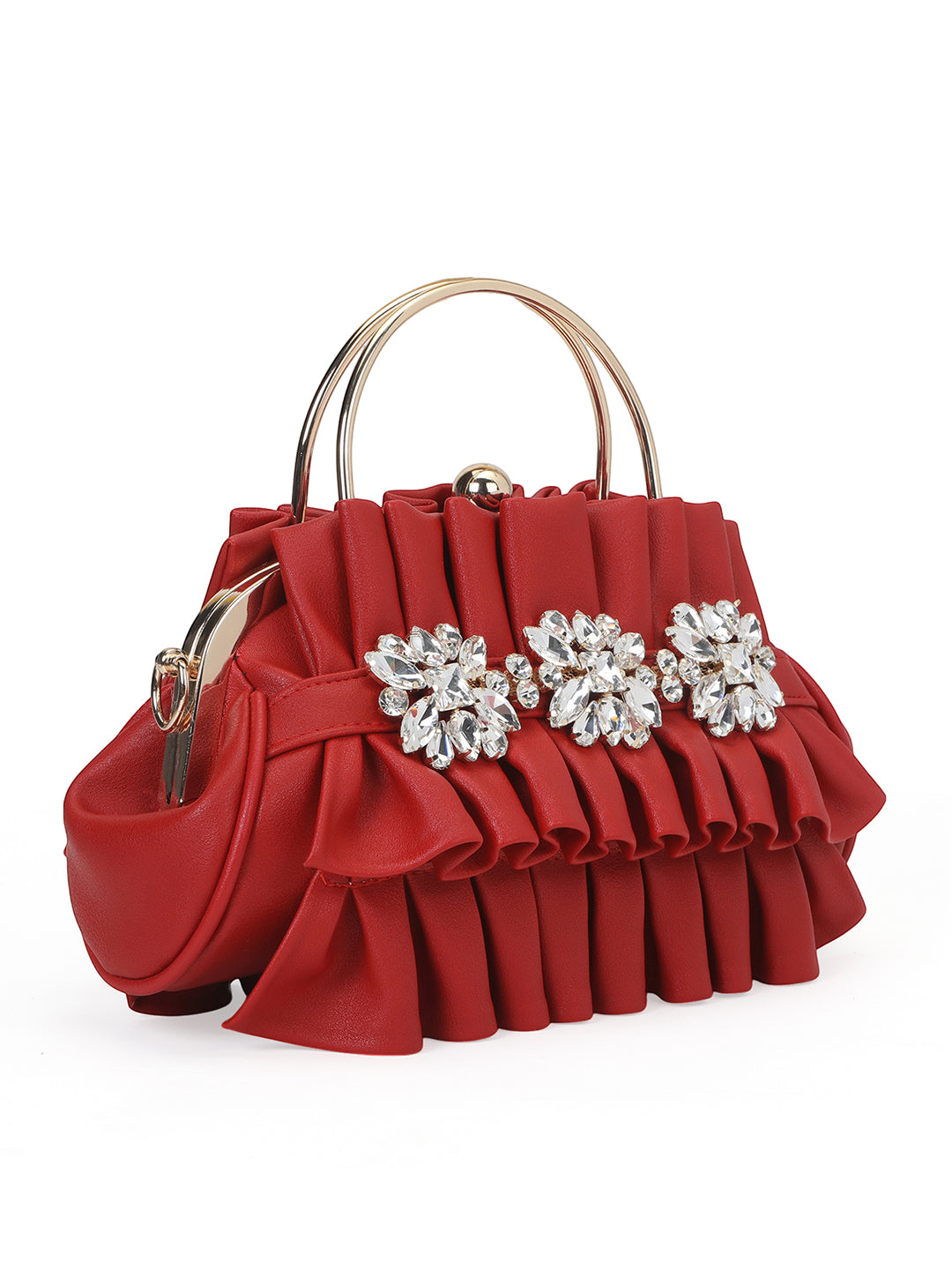 Richmond Small Handle Clutch Red