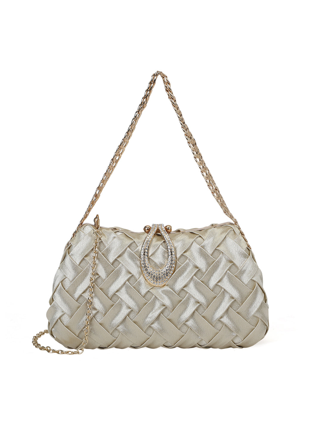 Suton Small Flap Clutch Gold