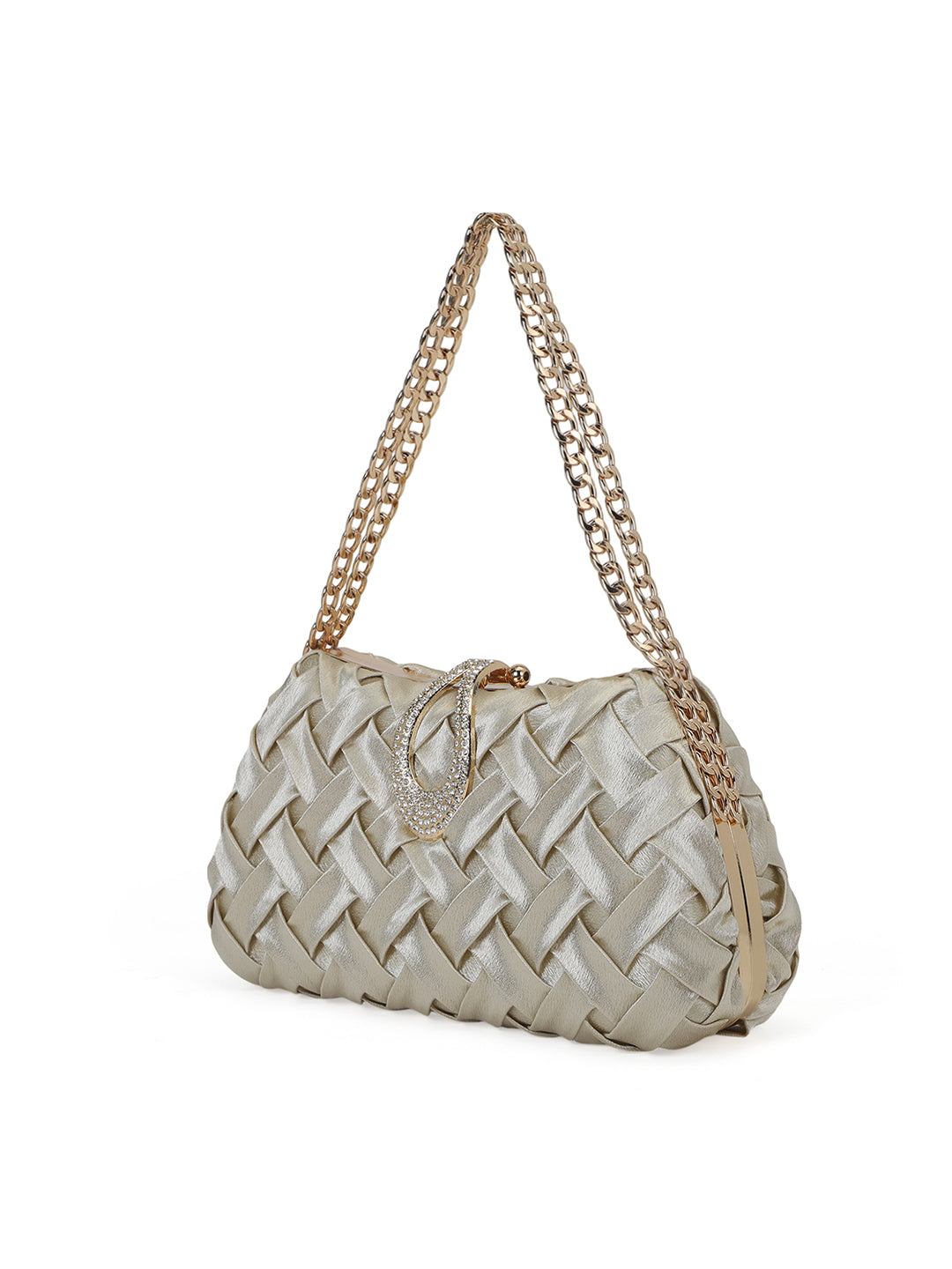 Suton Small Flap Clutch Gold