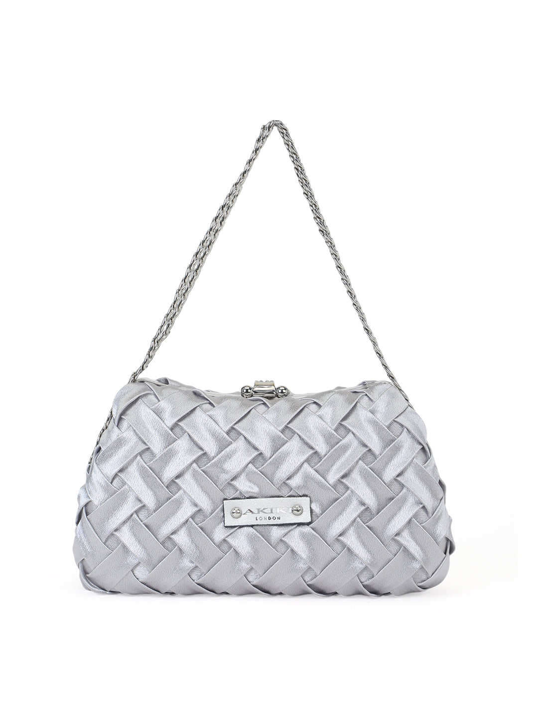 Suton Small Flap Clutch Silver