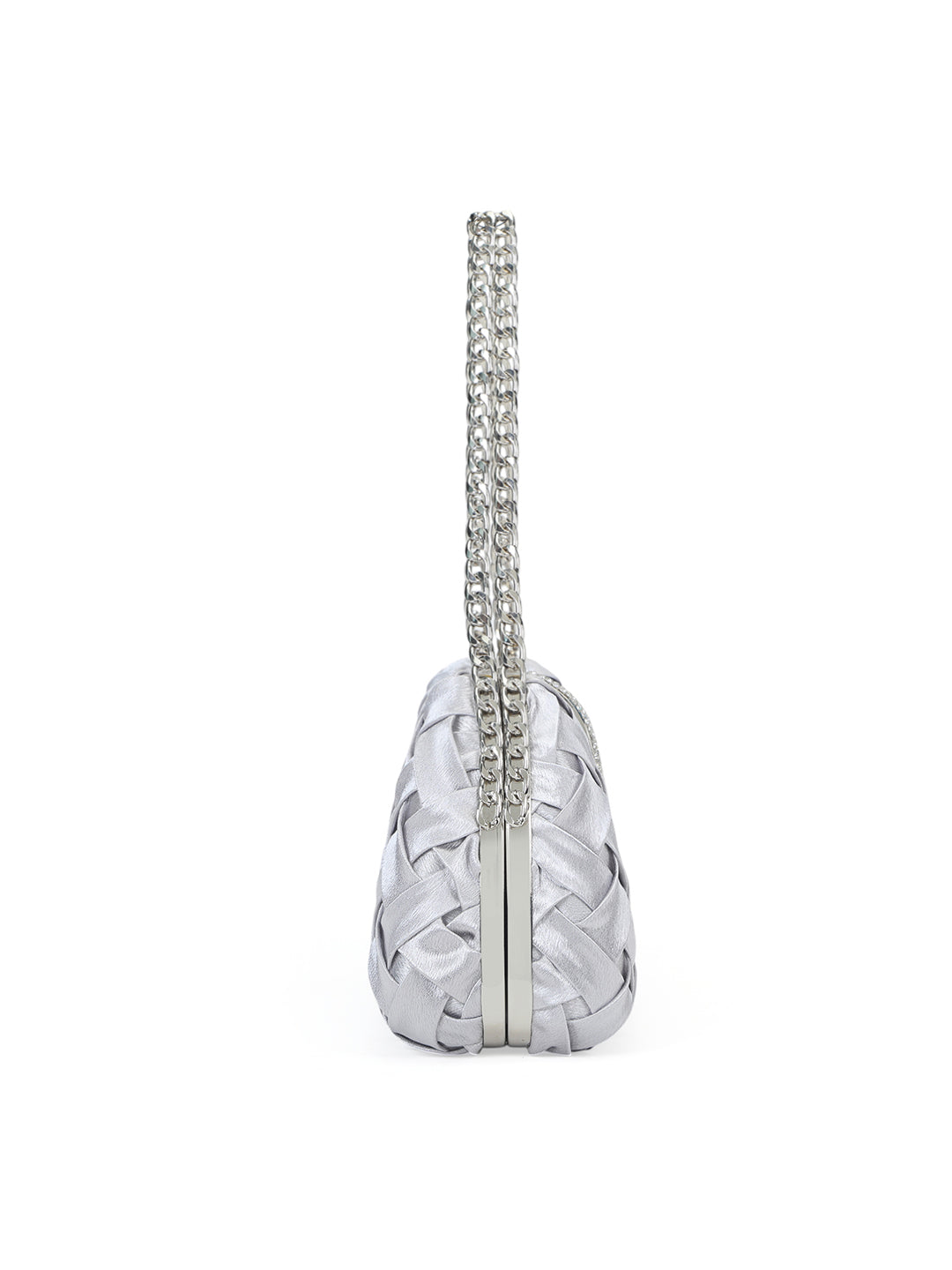 Suton Small Flap Clutch Silver