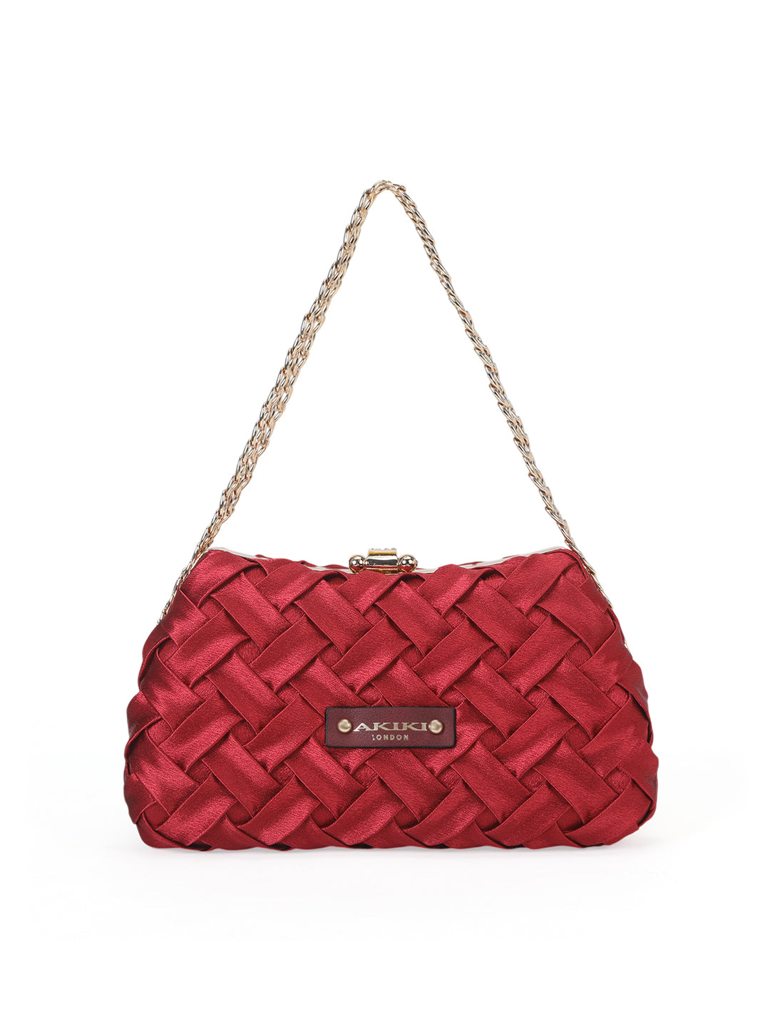 Suton Small Flap Clutch Maroon