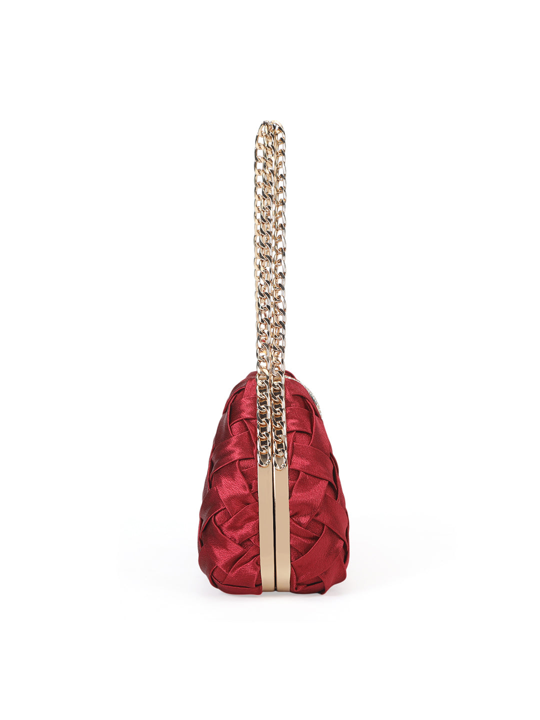 Suton Small Flap Clutch Maroon