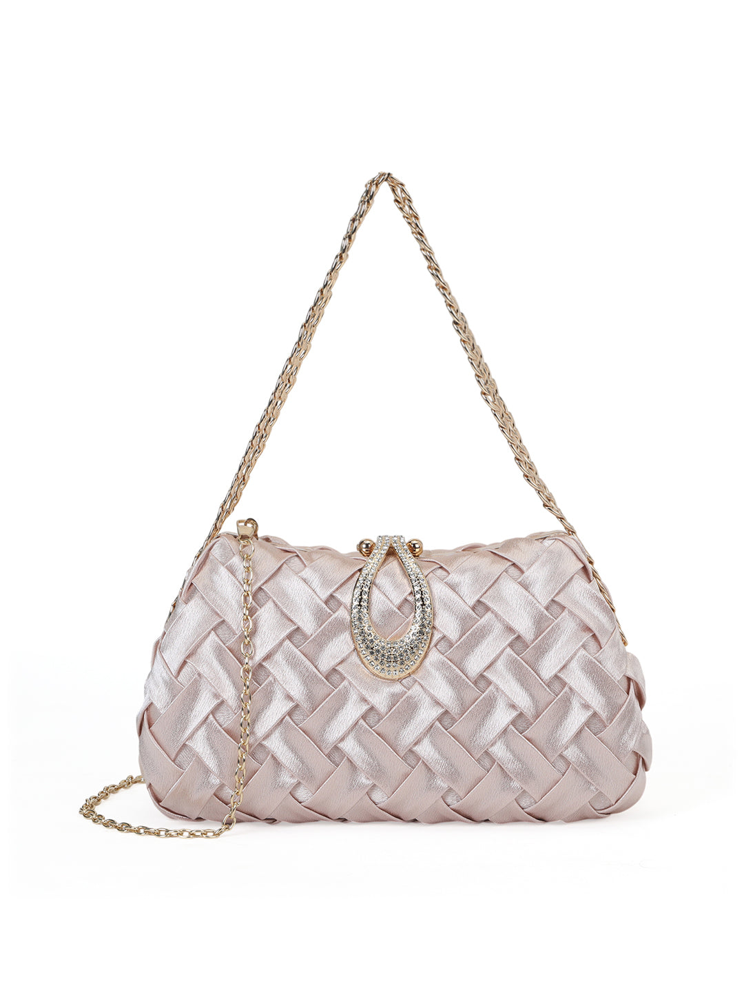 Suton Small Flap Clutch Rose Gold