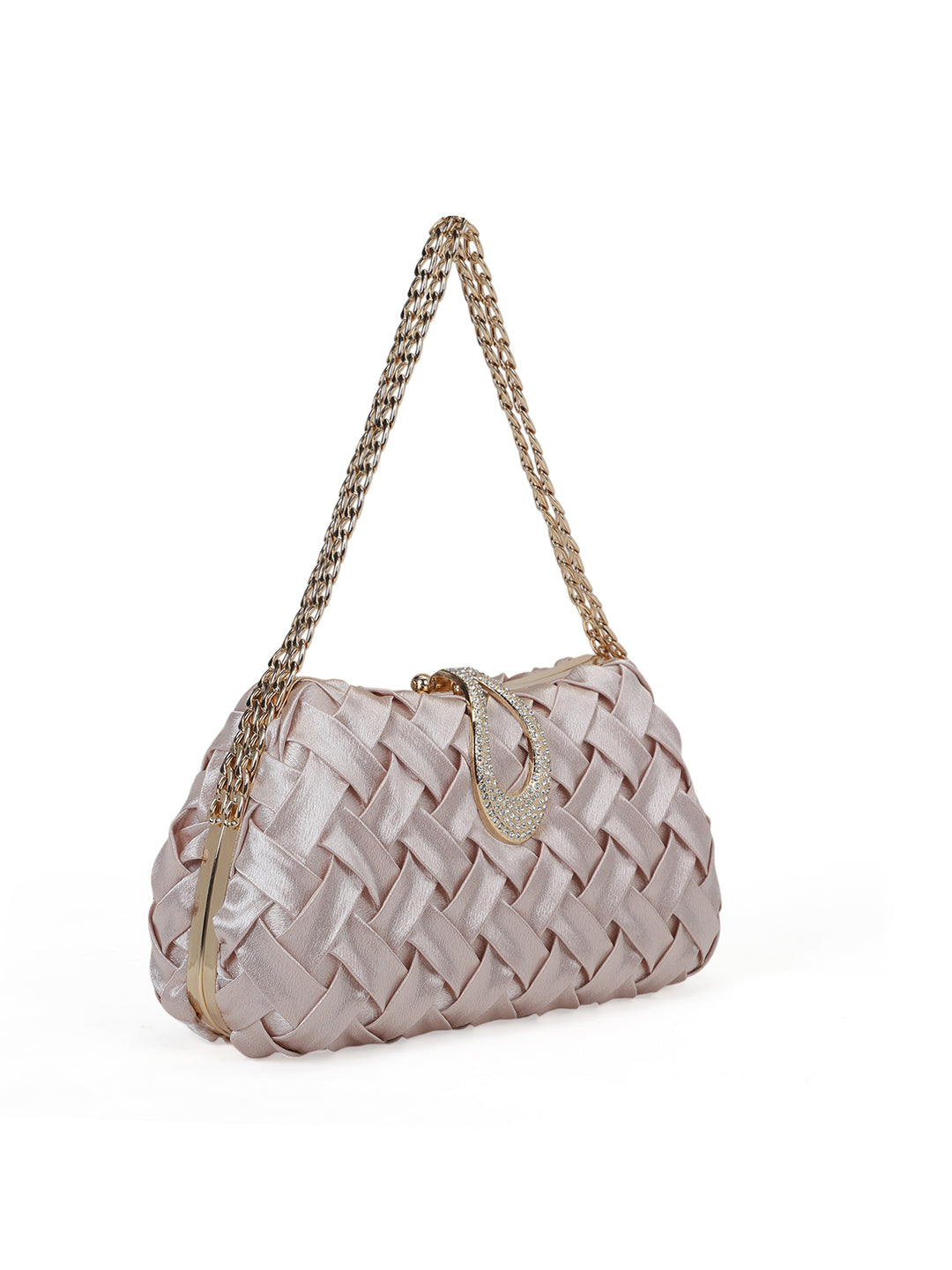 Suton Small Flap Clutch Rose Gold