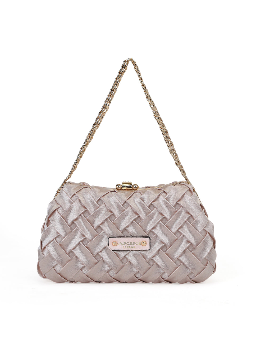 Suton Small Flap Clutch Rose Gold