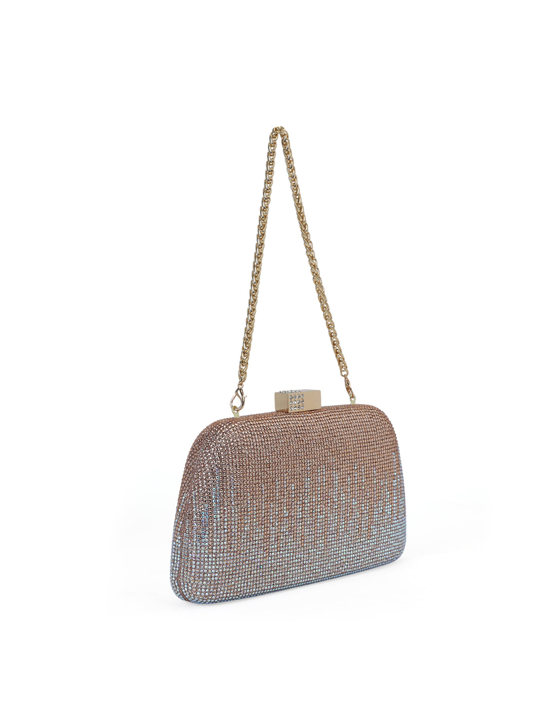 Brent Small Frame Clutch Rose Gold