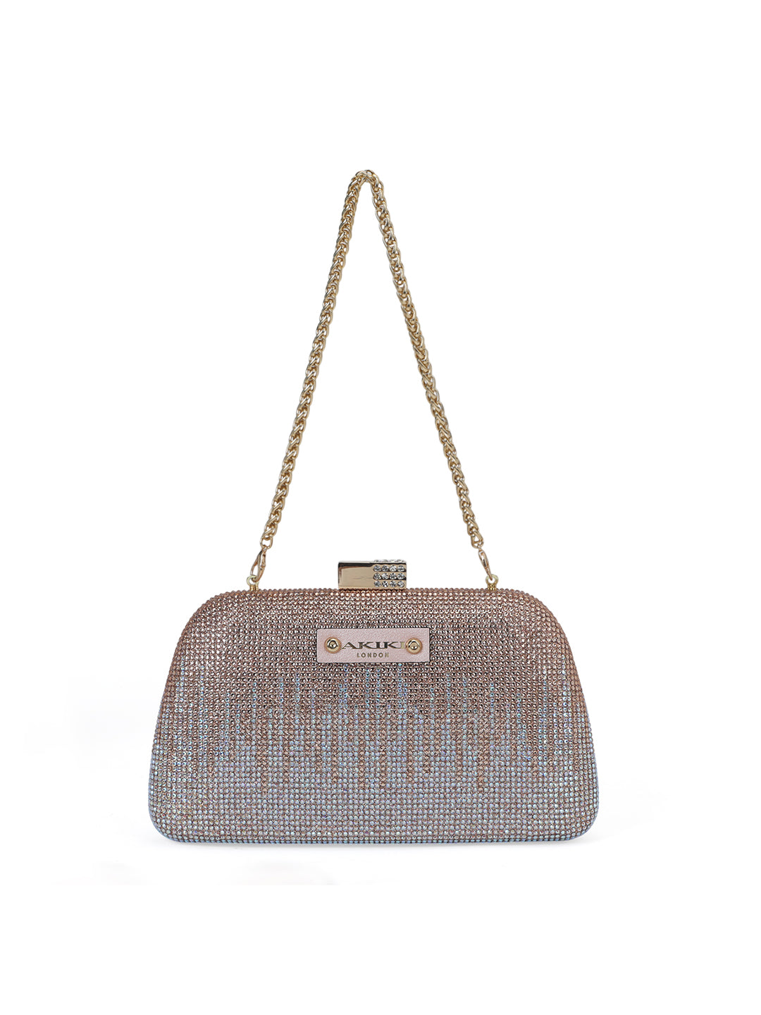 Brent Small Frame Clutch Rose Gold