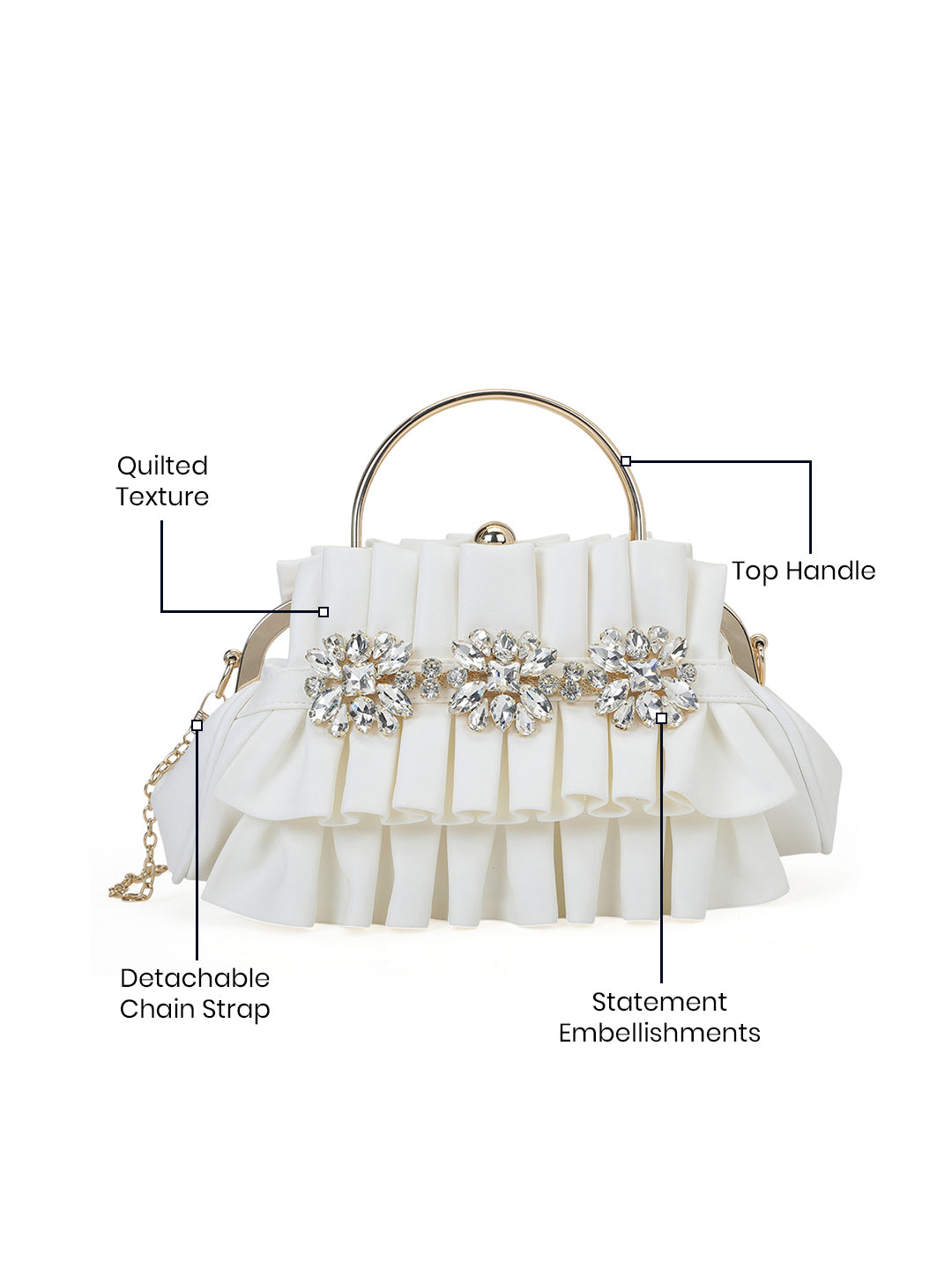 Richmond Frame Clutch Small Detachable Chain Sling Bag