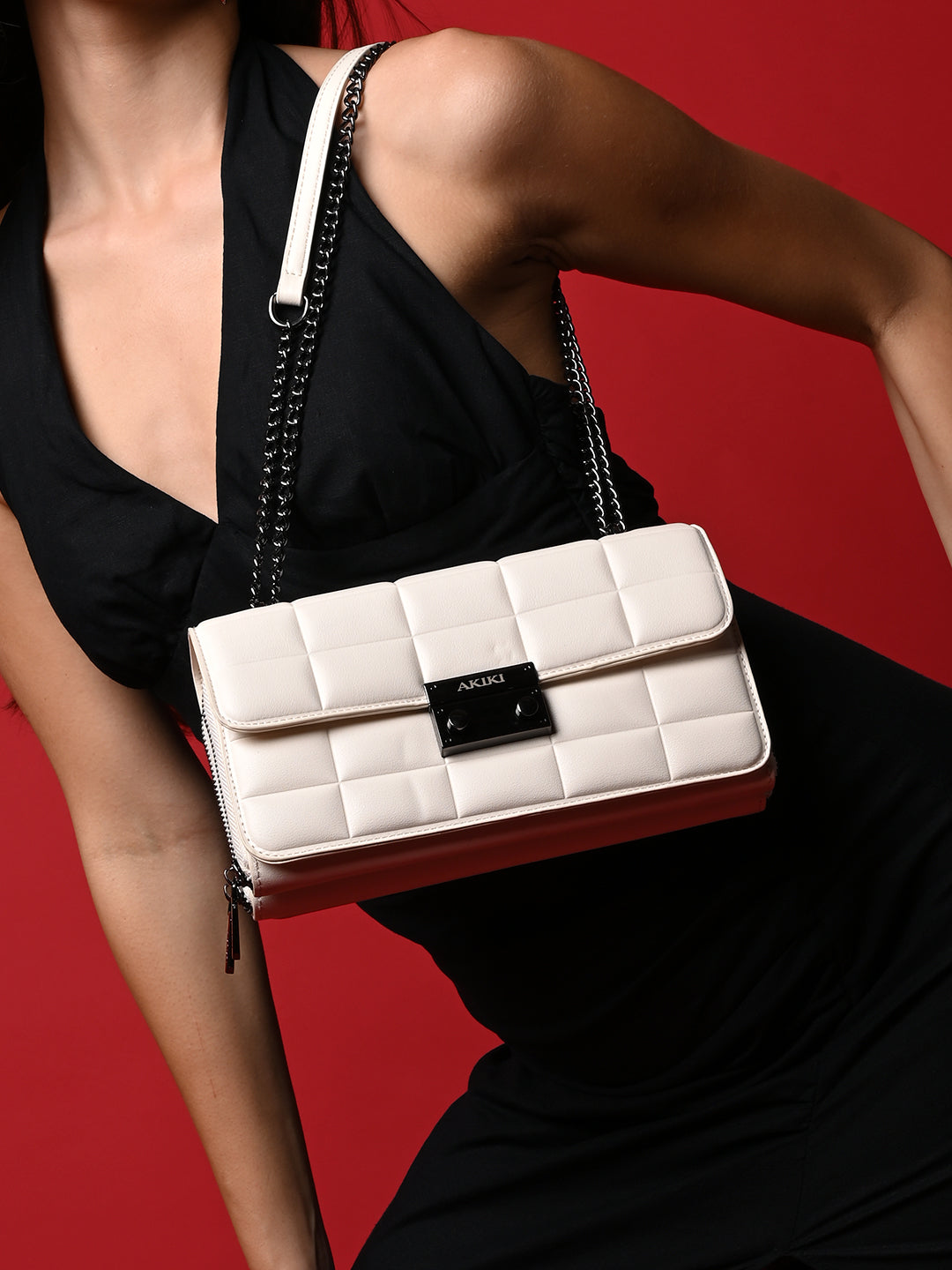 Chelsea Flap Medium Sling Bag White