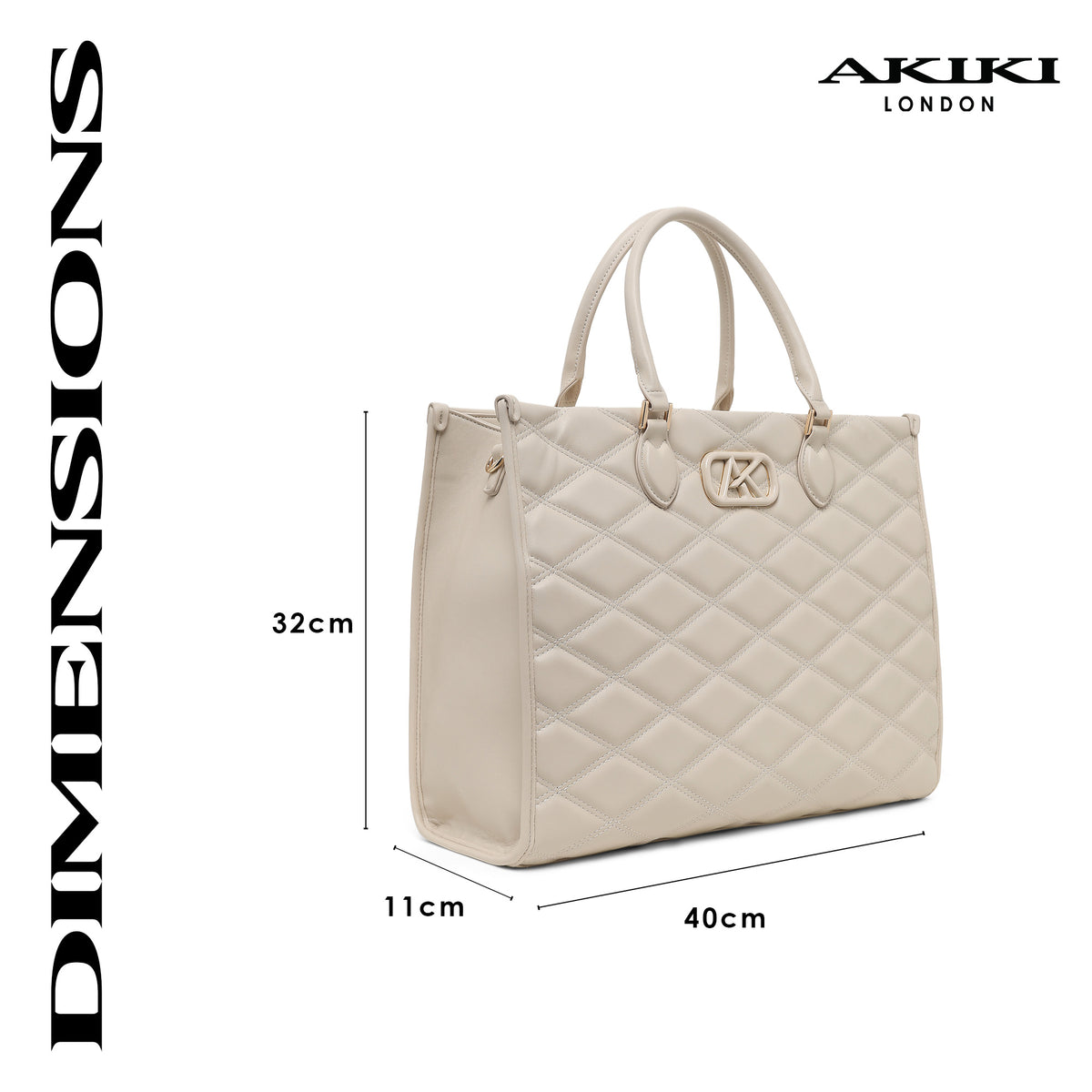 Paddington Extra Large Box Satchel Bag Off White