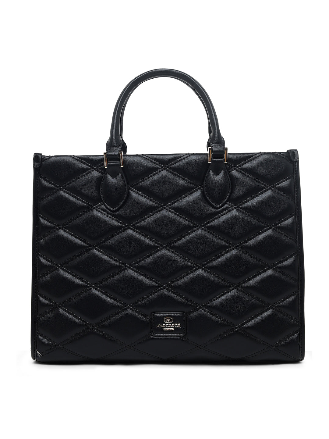 Paddington Large Box Satchel Bag Black