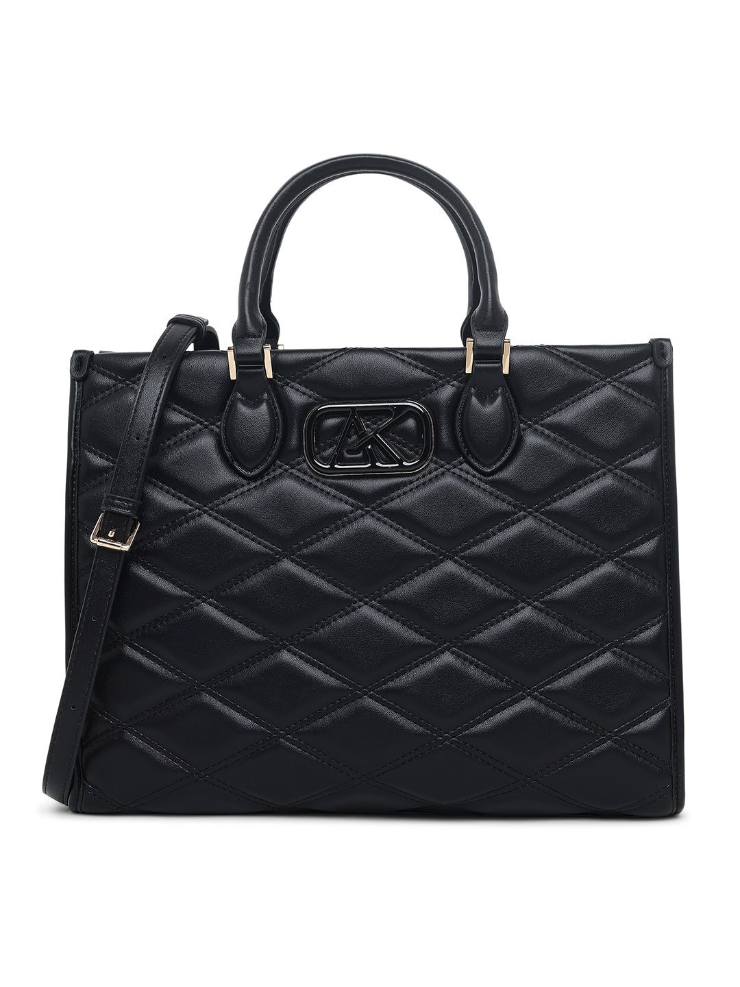 Paddington Large Box Satchel Bag Black