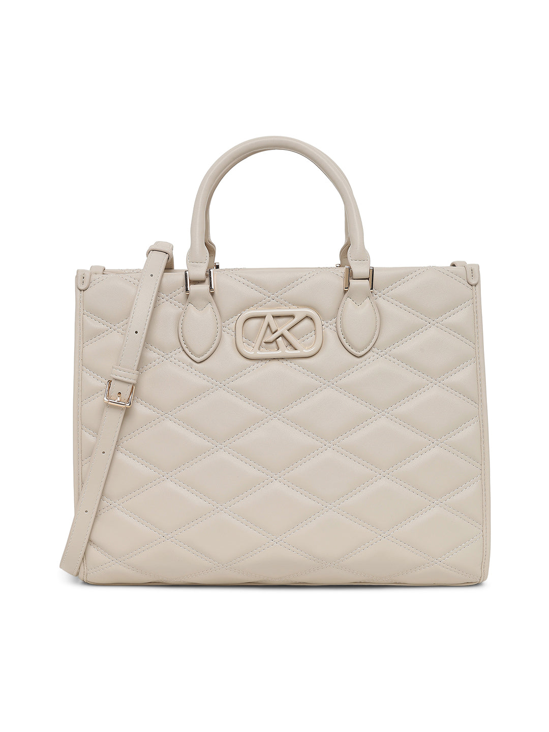 Paddington Large Box Satchel Bag Off White