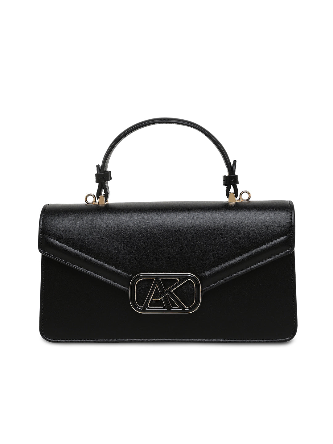 Mayfair Flap Medium Satchel Bag Black